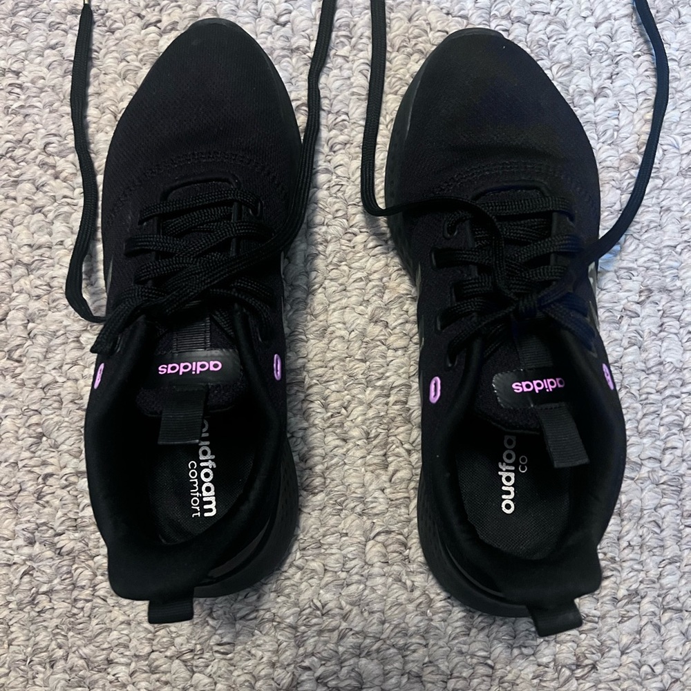 Adidas Black and Pink Cloudfoam Sneakers - Picture 3 of 12